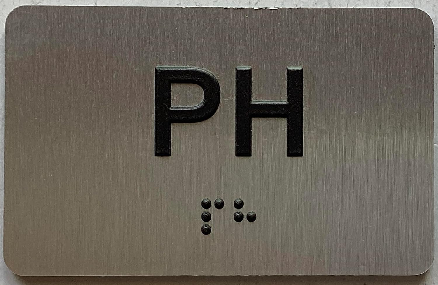Apartment number sign - Unit number SIGN / Suite sign comes with Raised letters & Grade 2 Braille - Includes Red Adhesive pad for Easy Installation (2.5" W x 4" H,Brushed Aluminum/silver, Tacticle Sign) - The park Ave Line (Apt 101) (NUMBER 2)