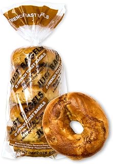 Just Bagels French Toast Bagels - 24 Non-GMO New York Style Bagels (4x6 Packs), Chewy Crunchy Authentic Bronx-Made