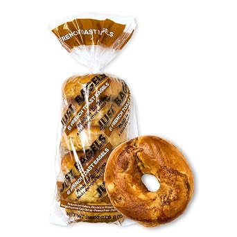 Just Bagels French Toast Bagels - 8 Packs Of 6 Bagels Per Pack - 48 Total Non-GMO