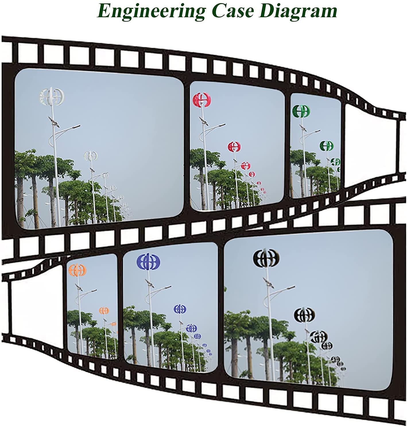 Éolienne Génératrice 24V Génératrice Éolienne 5 Pales LW Vitesse Vent Vente Éoliennes avec Contrôleur de Charge pour Lampadaires de Jardin, Bleu, 200w