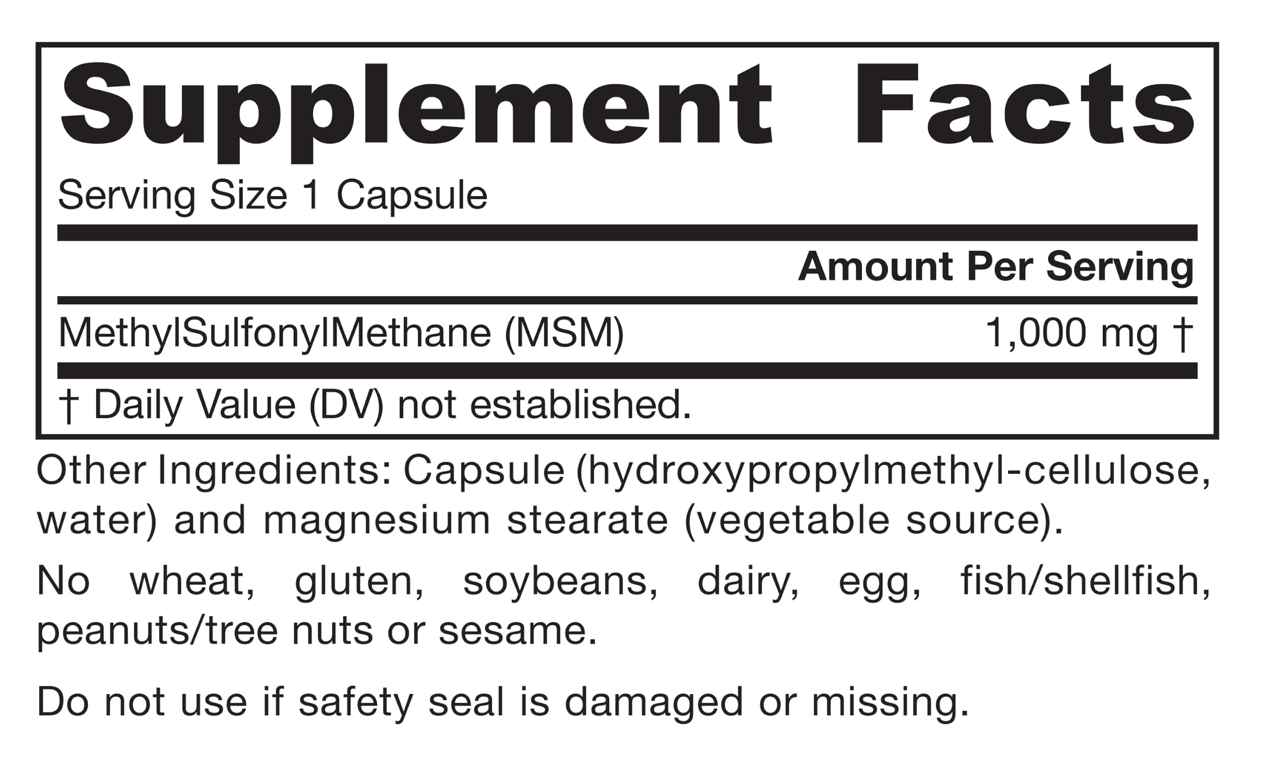 Jarrow MSM Capsules, 1,000 mg, Joint Health, 200 Capsules — Amazon image 7