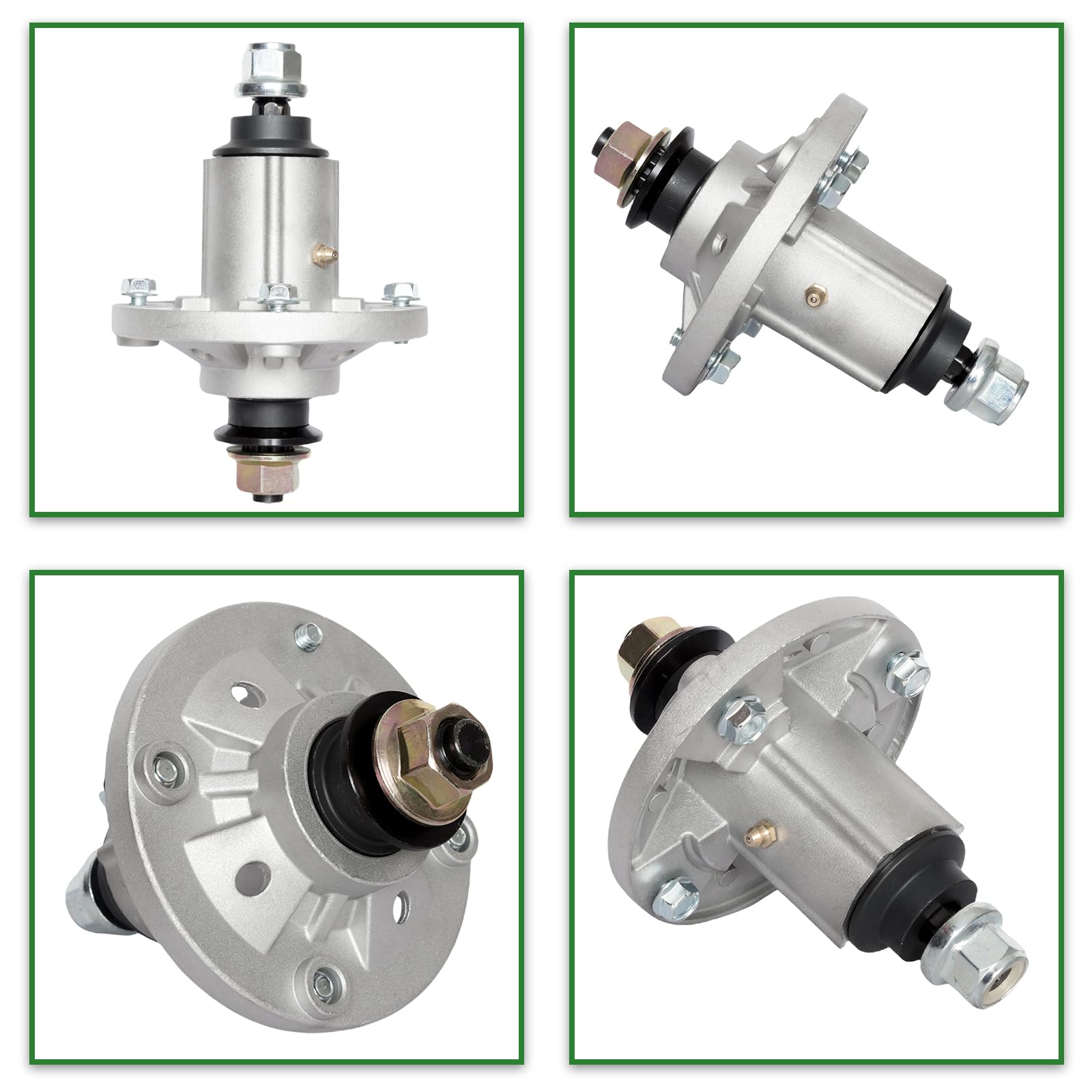 Paquete de 2 unidades de conjunto de husillo sustituye a GY20454 GY21098 GY20867 GY20962 GX21694 AUC15811 apto para LA100-LA165 D100-D160 X110 X120 X140 con 106.7 121 cm. Cubierta de 0.35