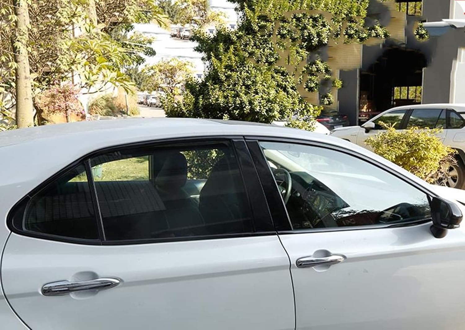 Glossy Black Stainless Steel Window Strip Trim Chrome Delete for Toyota Camry 2018-2024