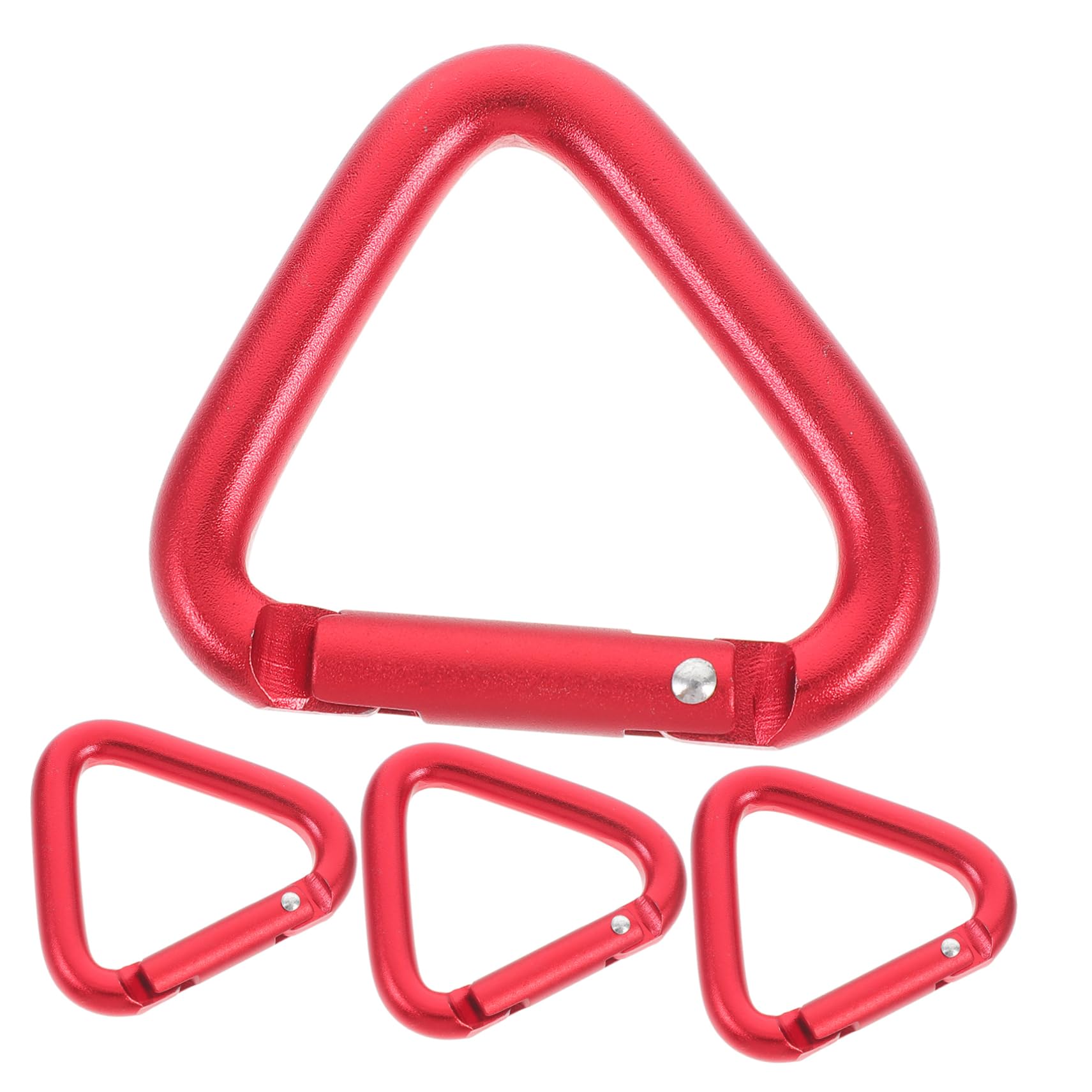 BESPORTBLE Fibbia a Triangolo per Alpinismo Ganci per Chiavi moschettone Triangolare moschettone per Chiavi moschettoni Clip Gancio moschettone in Fibbie Lega di Alluminio Rosso