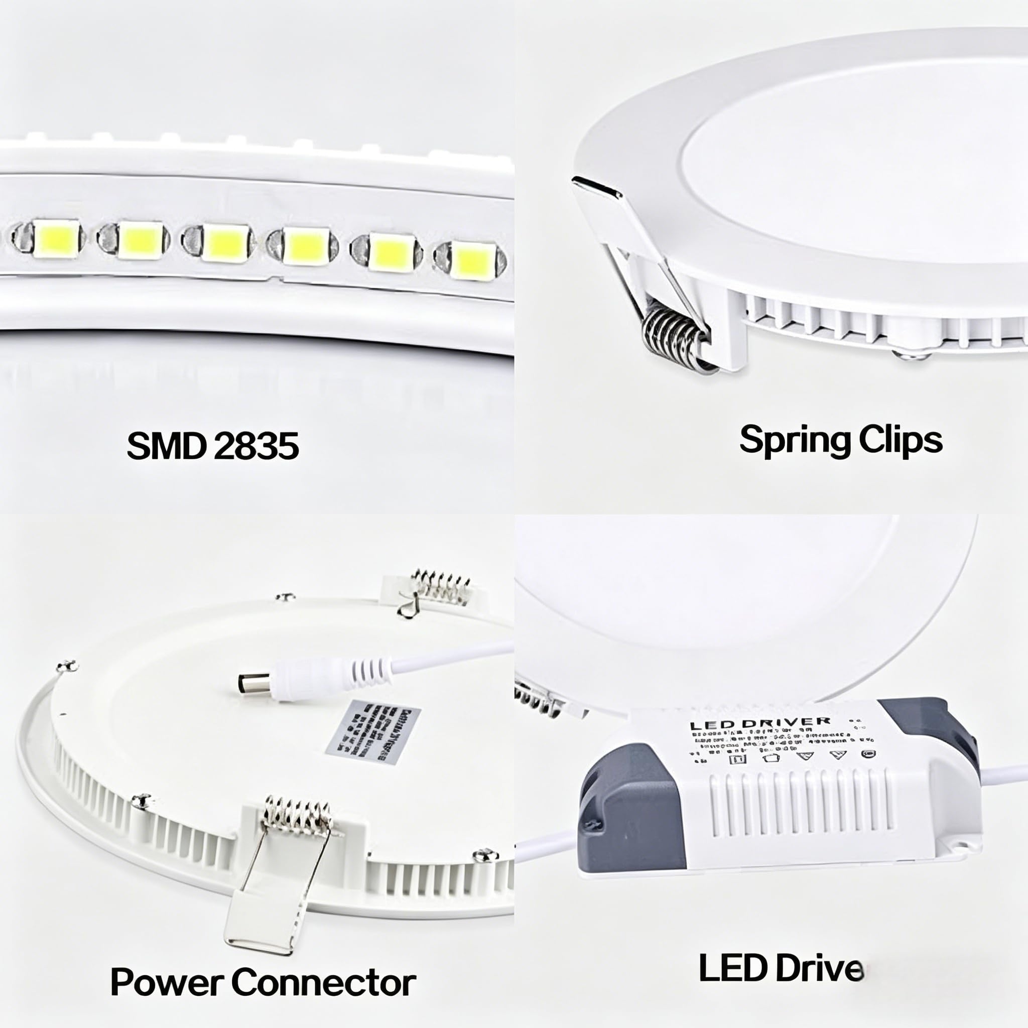 Paquet à 2 Pièces Plafond spot Encastré LED 18W, Ultraminces rond Diamètre 220mm, Blanc Froid 6500K, Lampe Panneau de Plafond