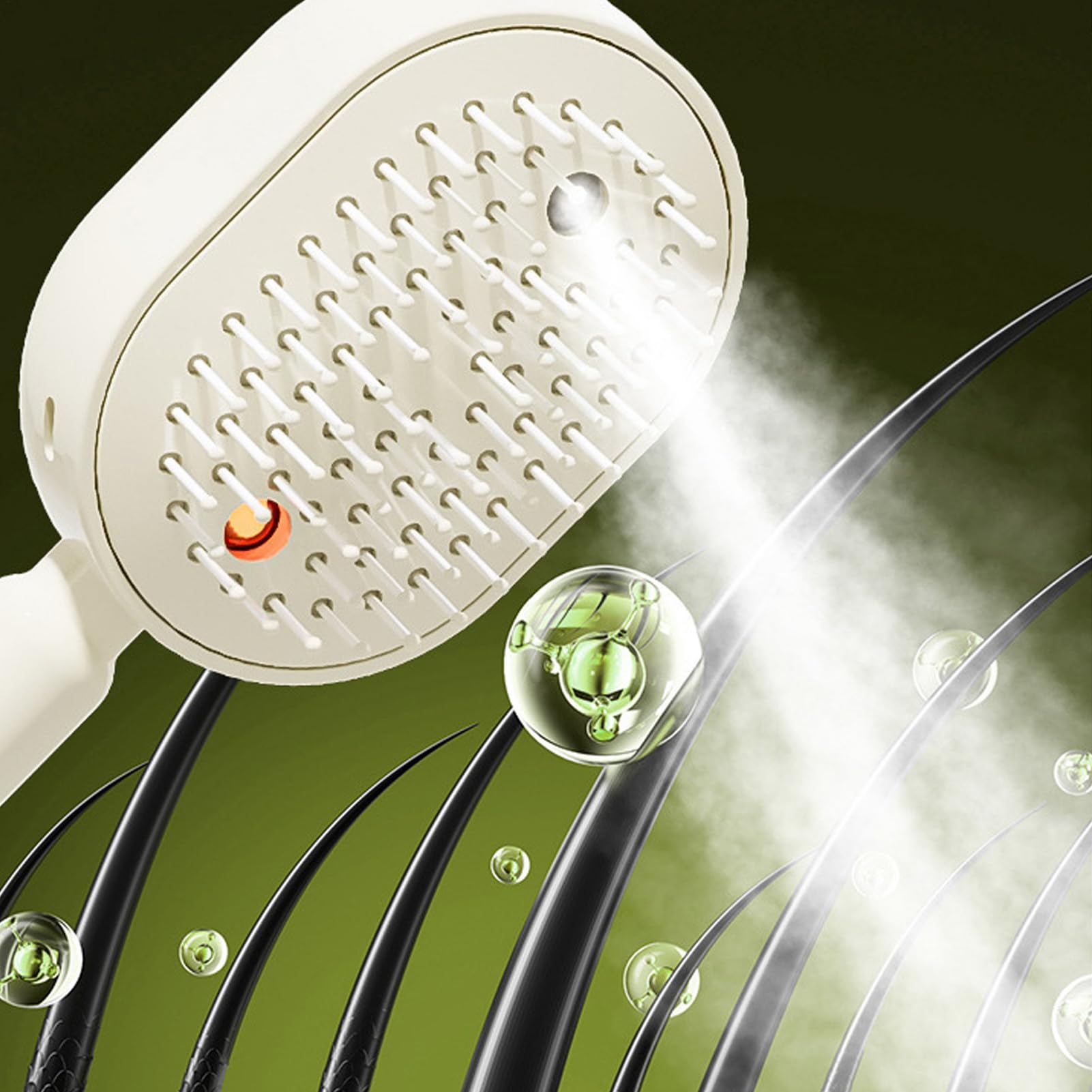 Spazzola massaggiante per cuoio capelluto - Pettine massaggiante | Pettine a spazzola - Massaggio con spray elettrico con applicazione di olio per capelli nano-spray. Volumizzante, levigante e