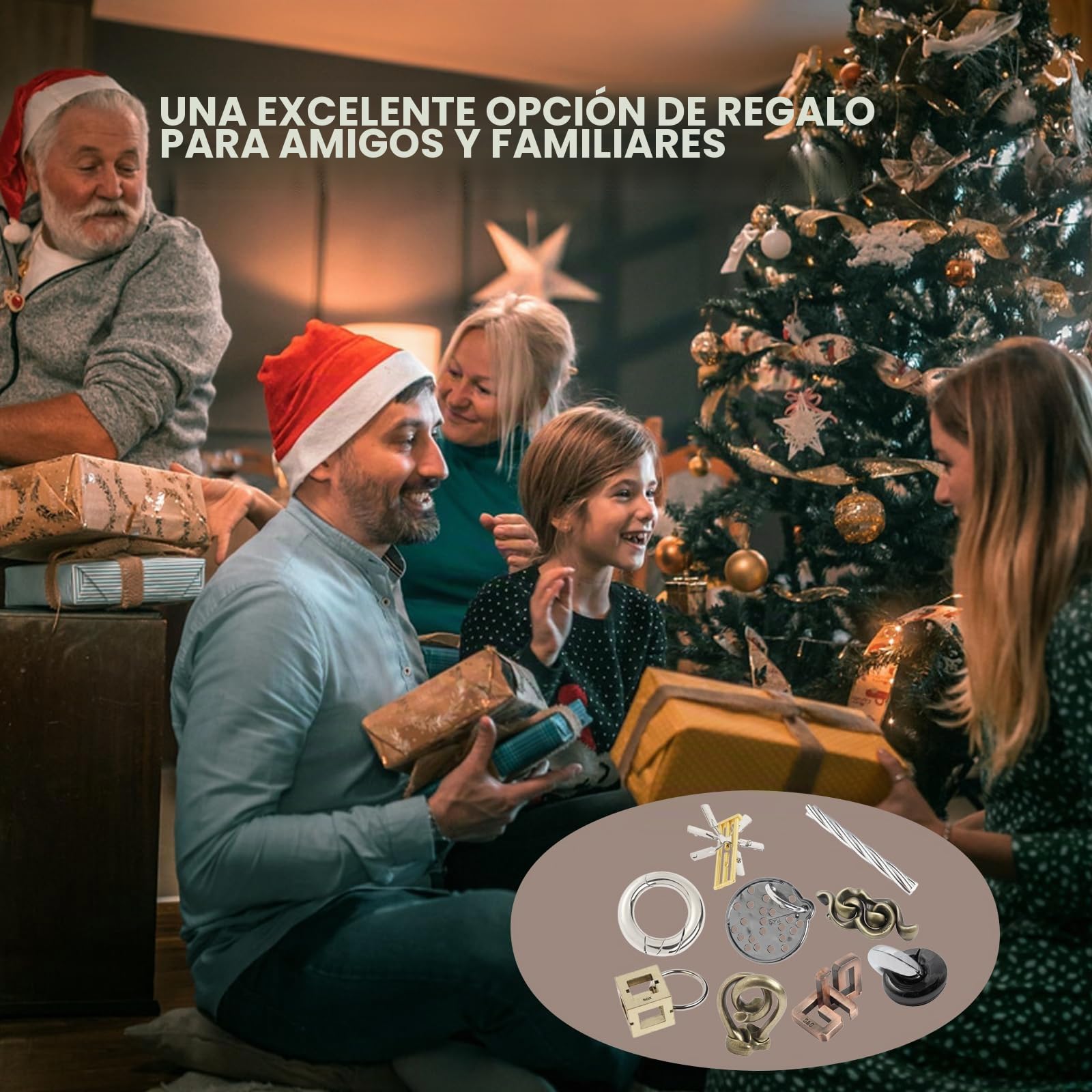 Joyeee 15 Piezas Brain Teaser Rompecabezas de Alambre de Metal, Mind Game IQ Test Unlock Toy, Interlock Challenge Puzzle Game Juguete Educativo Regalo para niños Niñas Adolescentes Adultos, #G