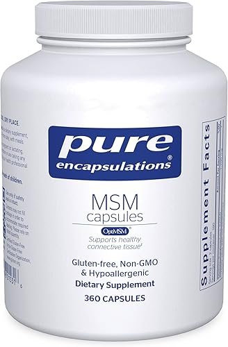 Pure Encapsulations MSM Capsules Sulfur Supplement to Support Joints Immune System Connective Tissue and Respiratory Health 360 Capsules