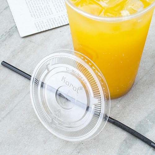 Miniatura 8 de Karat C-KC107TS 32 oz 4.213 in PET Tapas planas (caja de 500)