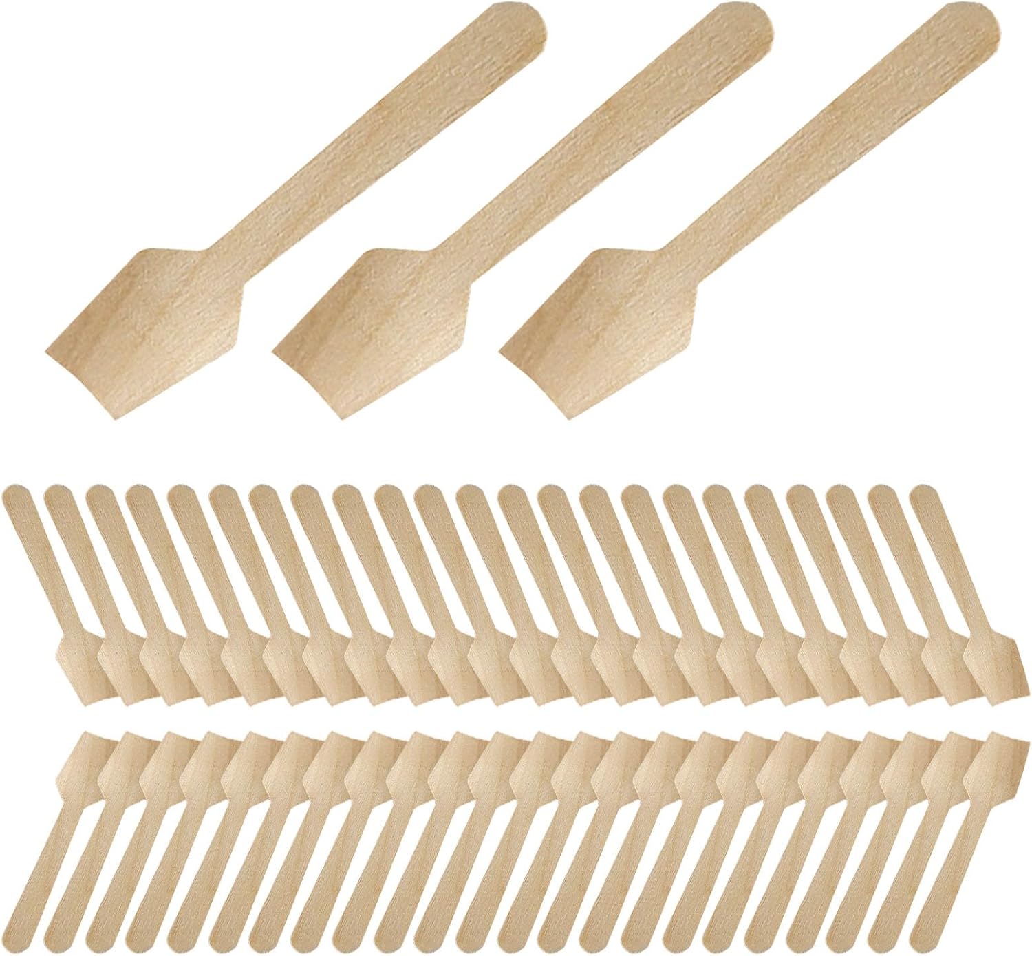 100Pcs Mini Wooden Spoons Wooden Ice Cream Spoons for Sugar Scrub Mini