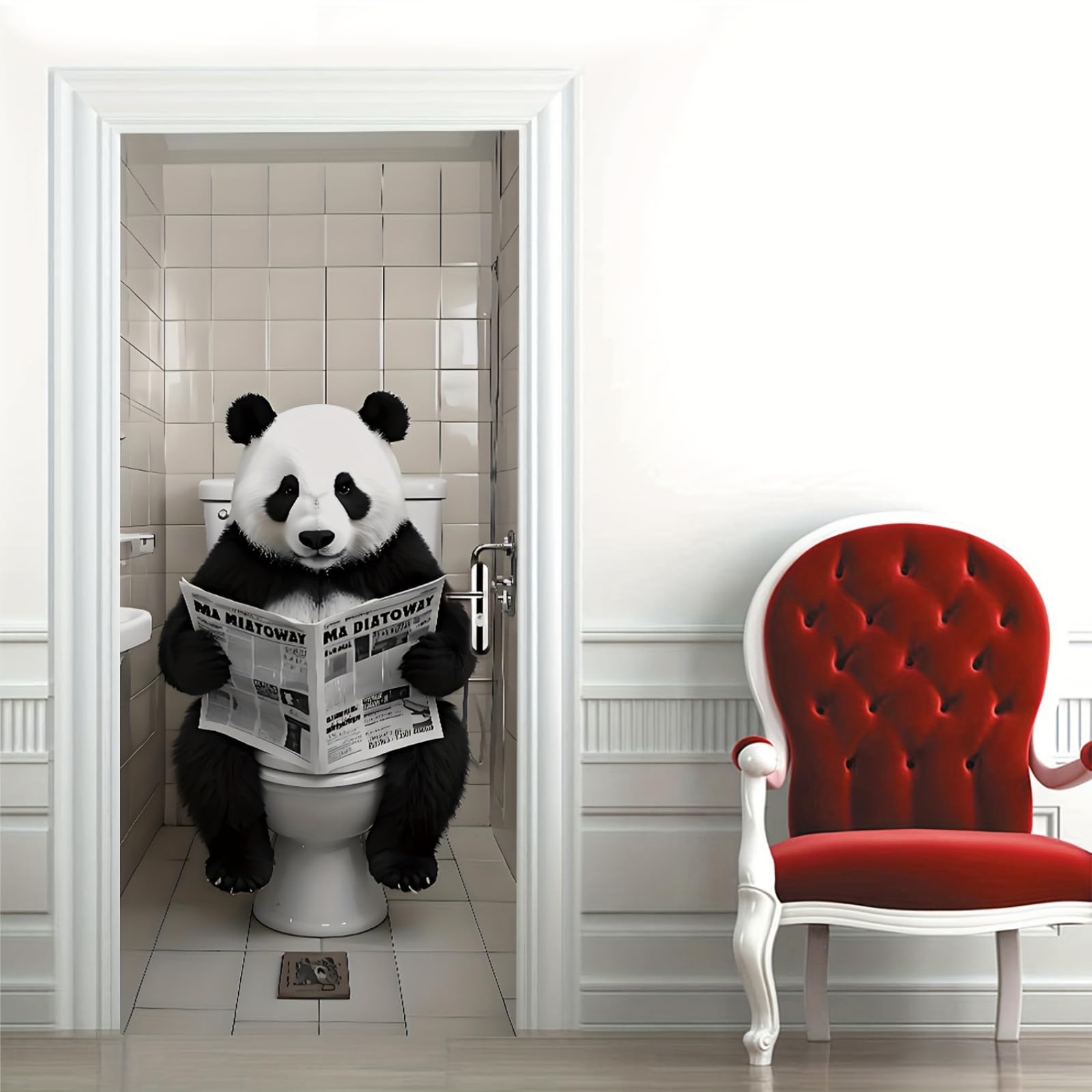 Adesivi Per Porte Pellicola Per Porte Interne PVC Effetto Decorativo 3D Resistente E Facile Da Pulire Per Appartamento Nuovo Casa Di Campagna Sala Da Pranzo