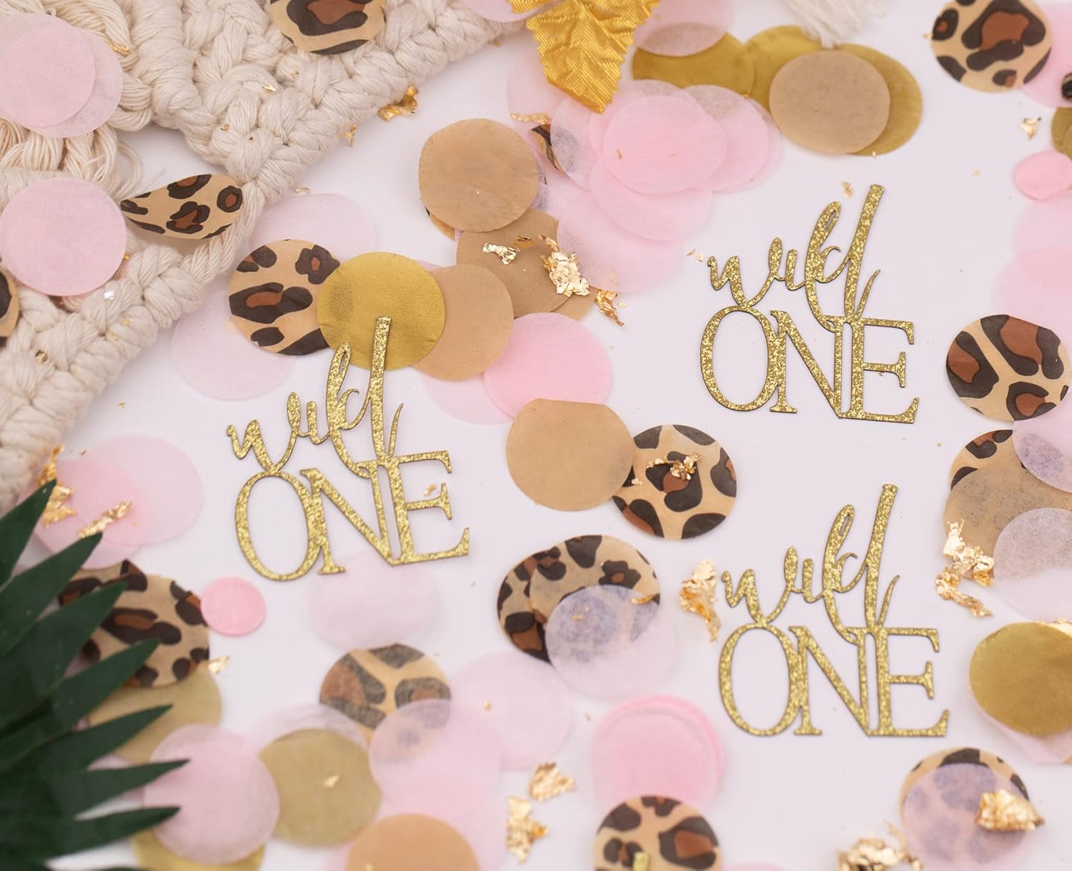 Wild One Birthday Decorations for Girl Pink Safari Party, Confetti : Handmade Products
