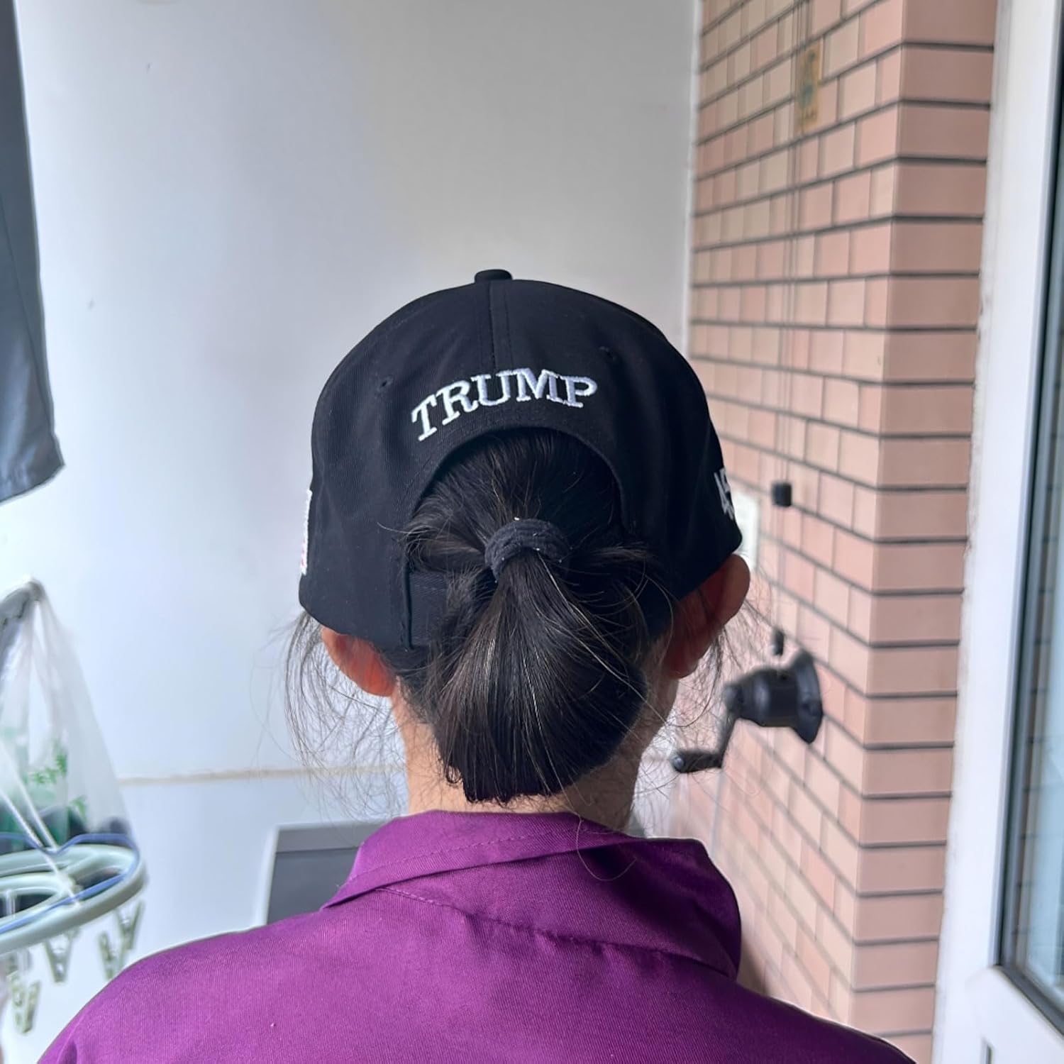 Black Baseball Cap Dad Trucker Hat Embroidered with Trump was Right About Everything, 45-47 and Colored USA Flag, Adjustable Strap Closure - Image 8