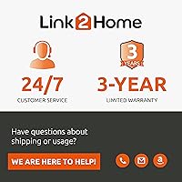 Vista 5 de Link2Home Carrete de cable de extensión de 60 pies, 4 tomas de corriente, cable SJTW de 14 AWG, cable de alimentación resistente de alta visibilidad.