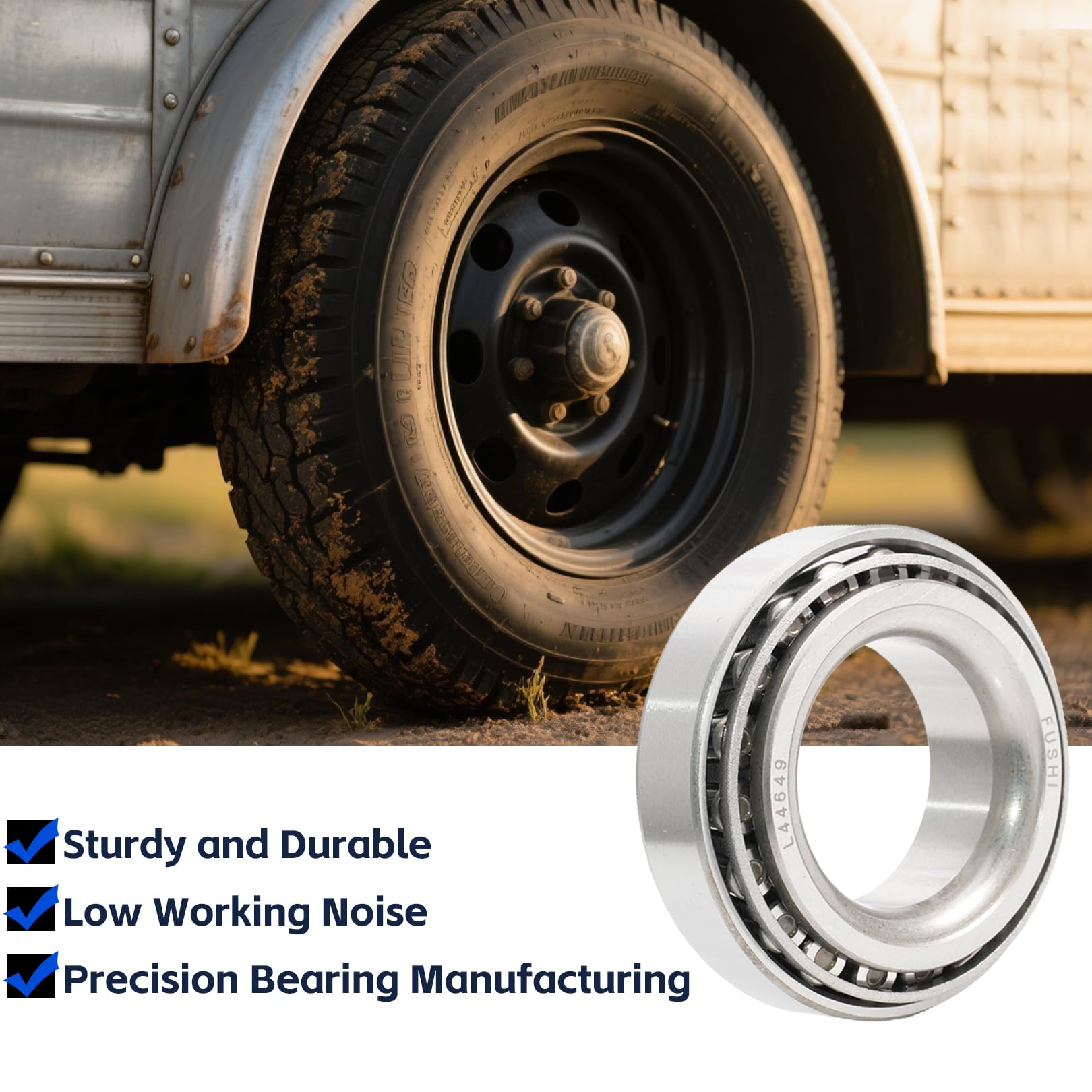 Tapered Roller Bearings - 1-1/16" Trailer Hub Kit -4