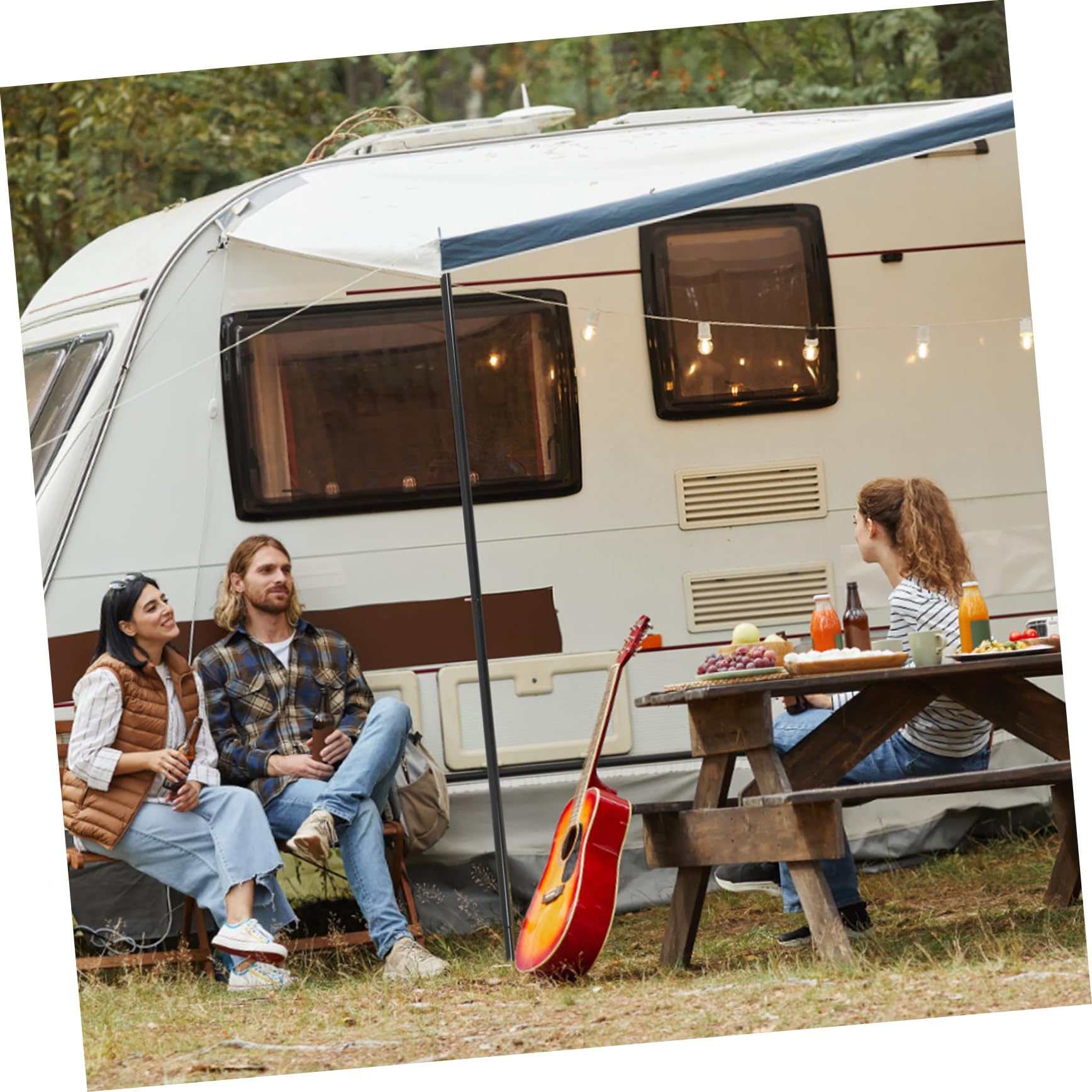 Mikinona 1 Ensemble Poteaux de Soutien pour Tente avec de Rangement de Poteaux Robustes Mètres Accessoires pour Camping et Auvent Installation Facile et Design Durable pour Utilisation
