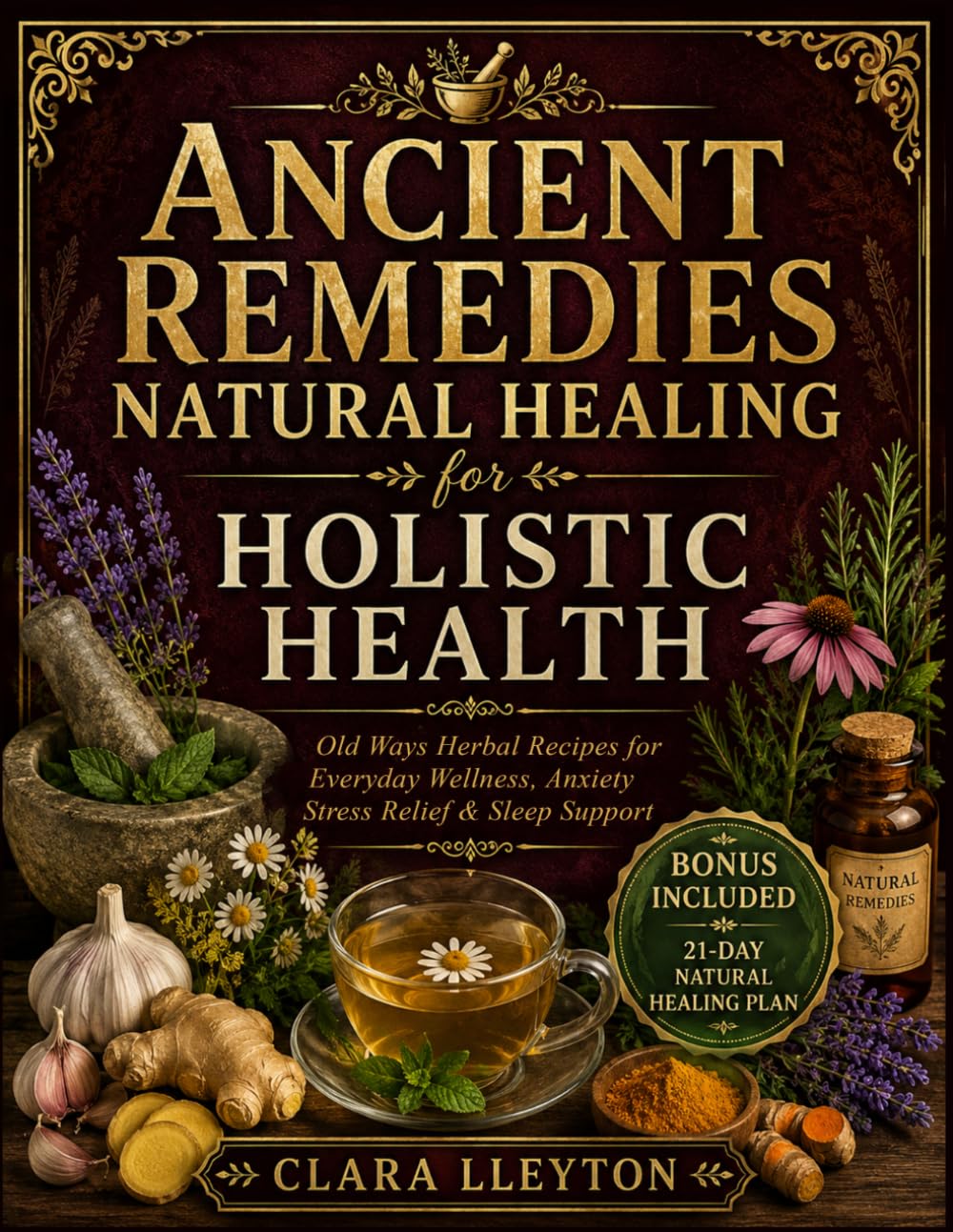 Ancient Remedies Natural Healing for Holistic Heath: Old Ways Herbal Recipes for Everyday Wellness, Anxiety, Stress Relief & Sleep Support (Bonus: 21-Day Natural Healing Plan)