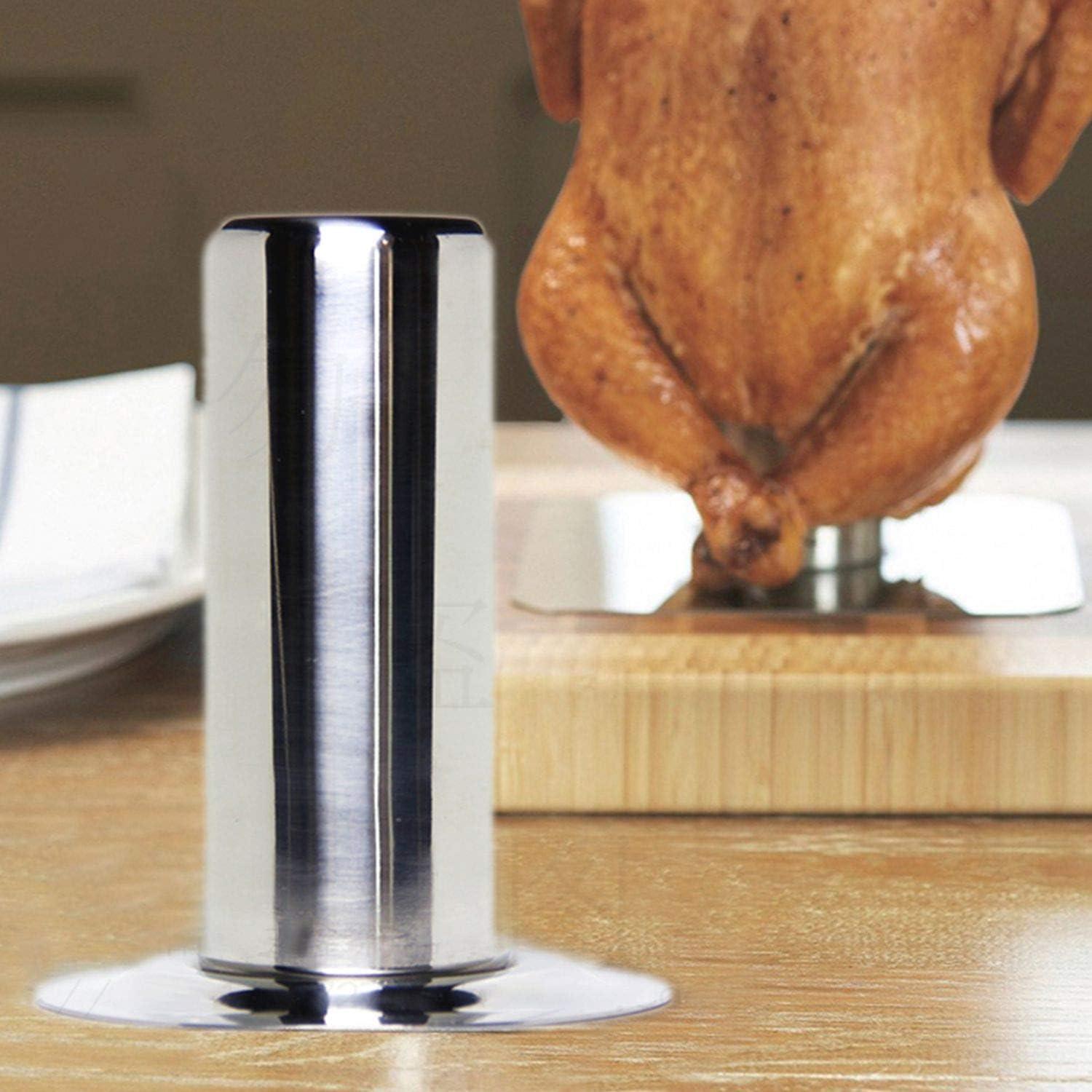 Stand Beer Can Cooking Chicken Roaster Picnic Tools