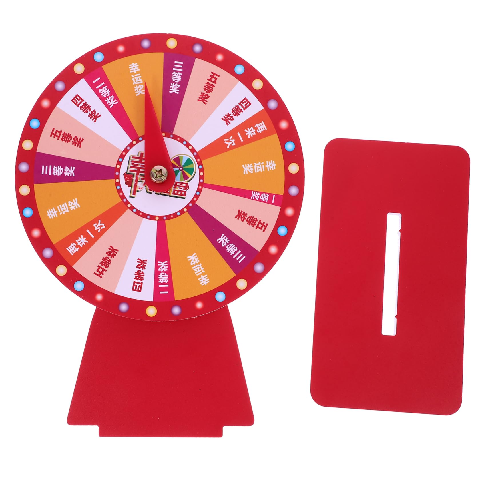 COOLHIYA Lightweight Smooth Game Lucky Draw Wheel for Parties Meetings and Carnivals Sturdy Plastic Construction