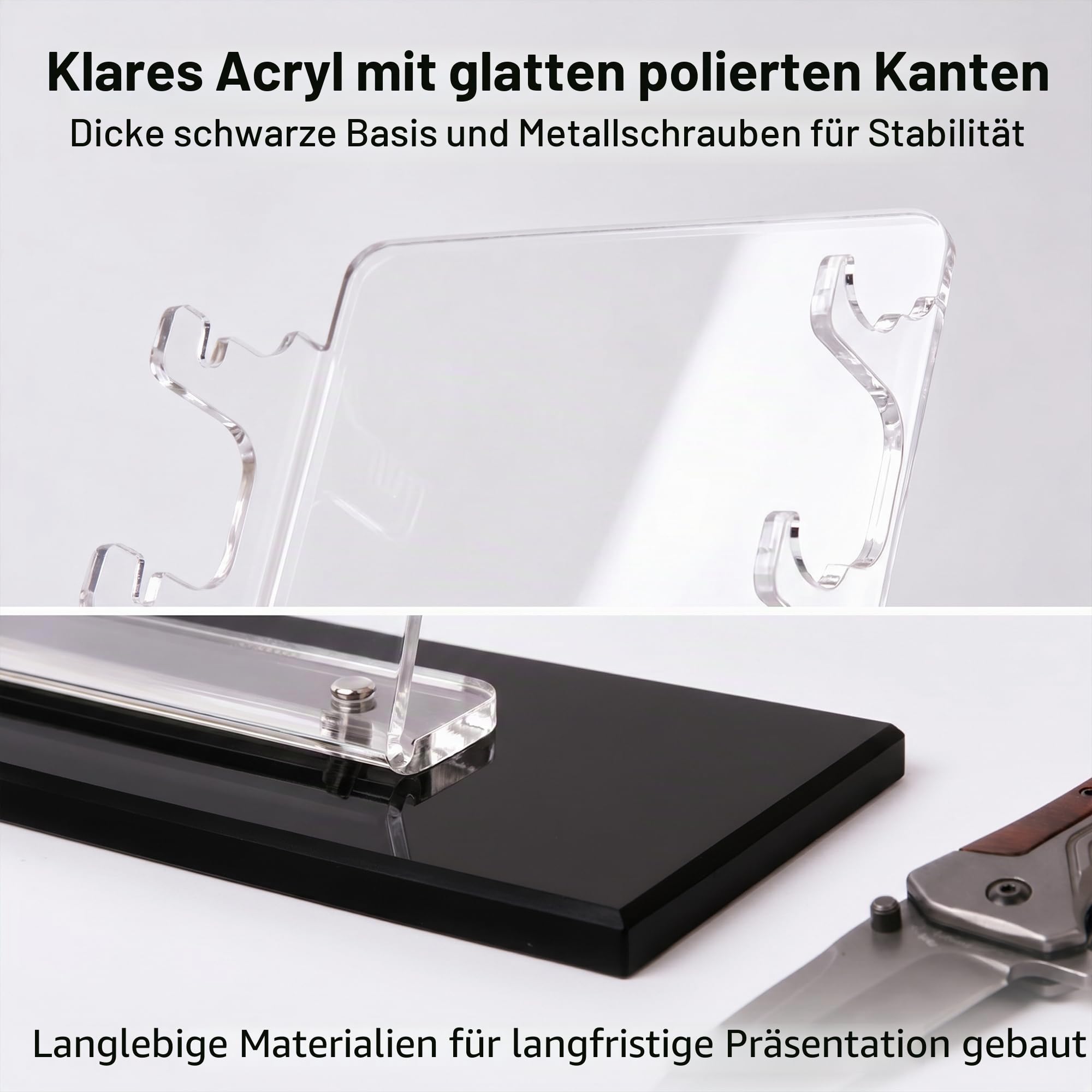 Taschenmesser-Display und Halter - Acryl-Messer-Präsentationsständer für Organizer und Ausstellungshütte - Heimdekoration (1)