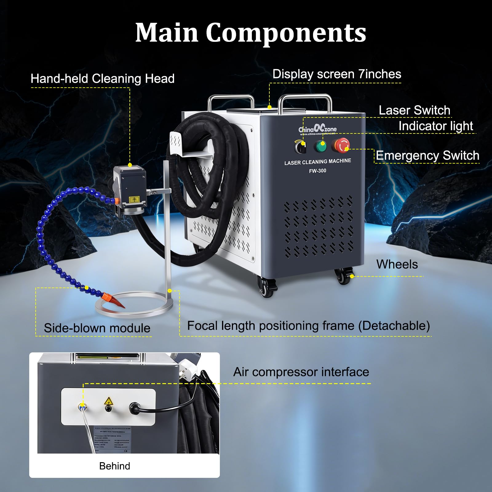 200W/300W/500W Puls Laser Reinigungsmaschine Single Mode/Multimode Laser (500, Watt)