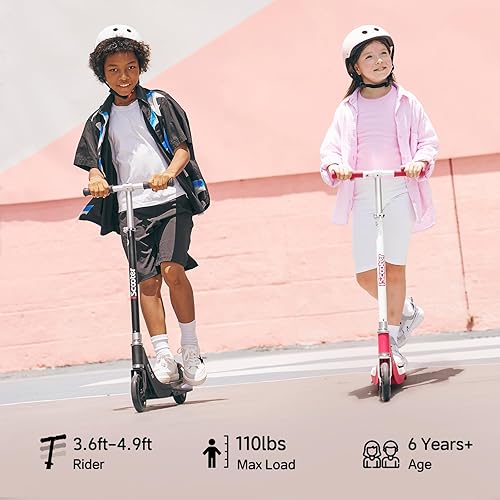 Miniatura 9 de iScooter IK3IK3Pro - Patinete eléctrico para niños de 6 a 12 años, velocidad máxima de 10 MPH, 3 alturas (IK3Pro), carga magnética, motor de 150W,