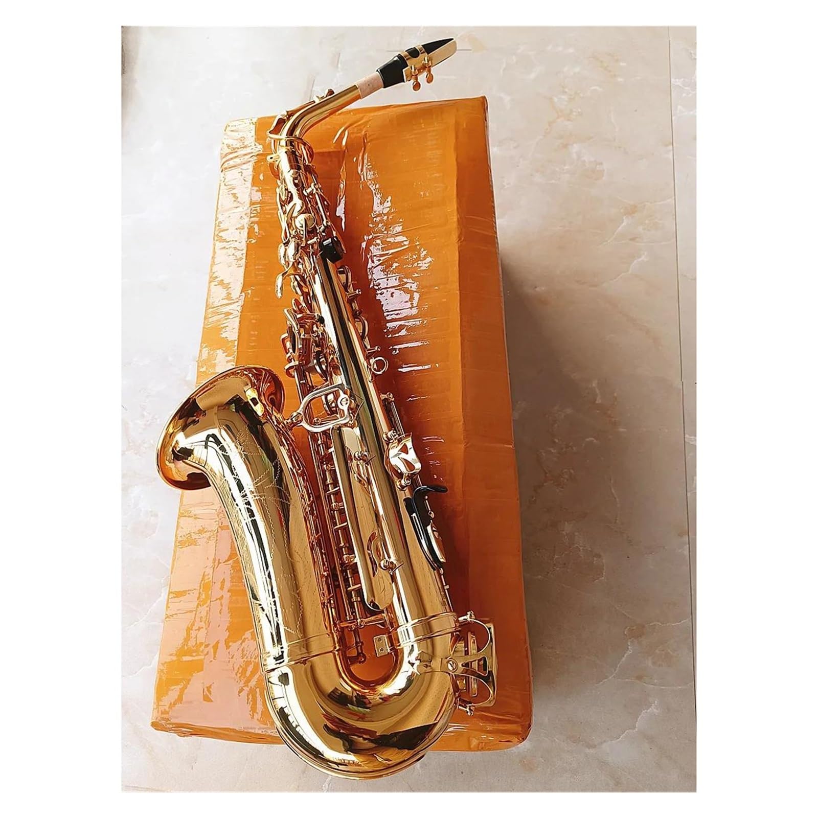 Złoty Saksofon Altowy Z Ustnikiem Instrument Muzyczny Profesjonalny Saksofon E-płaski profesjonalny Saksofon (Color : Ordinary bag)