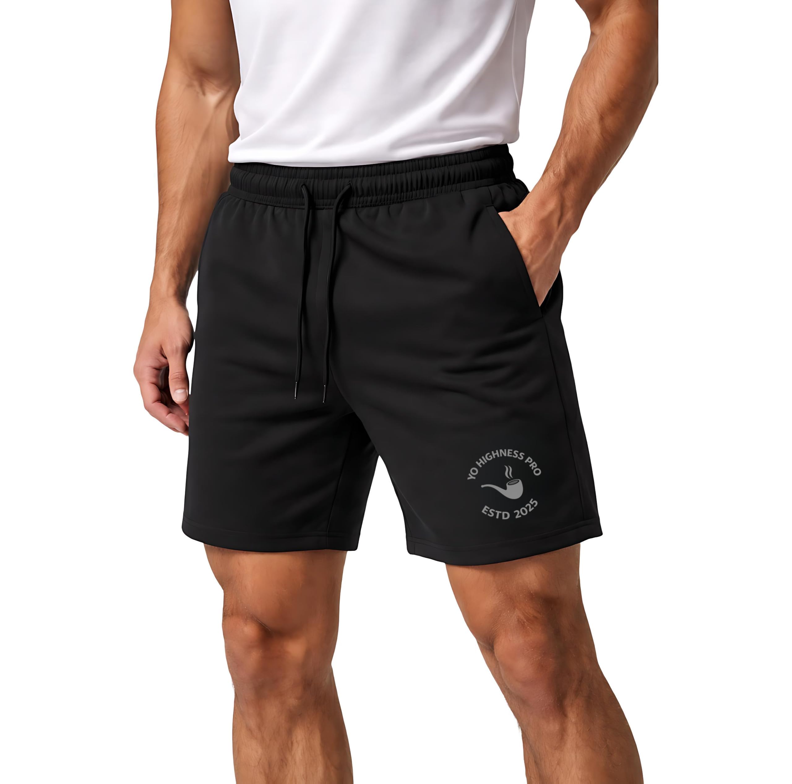 PRO Collection – Men’s Sports Shorts with Dual Zip Pockets Regular Fit High Stretch-image-24