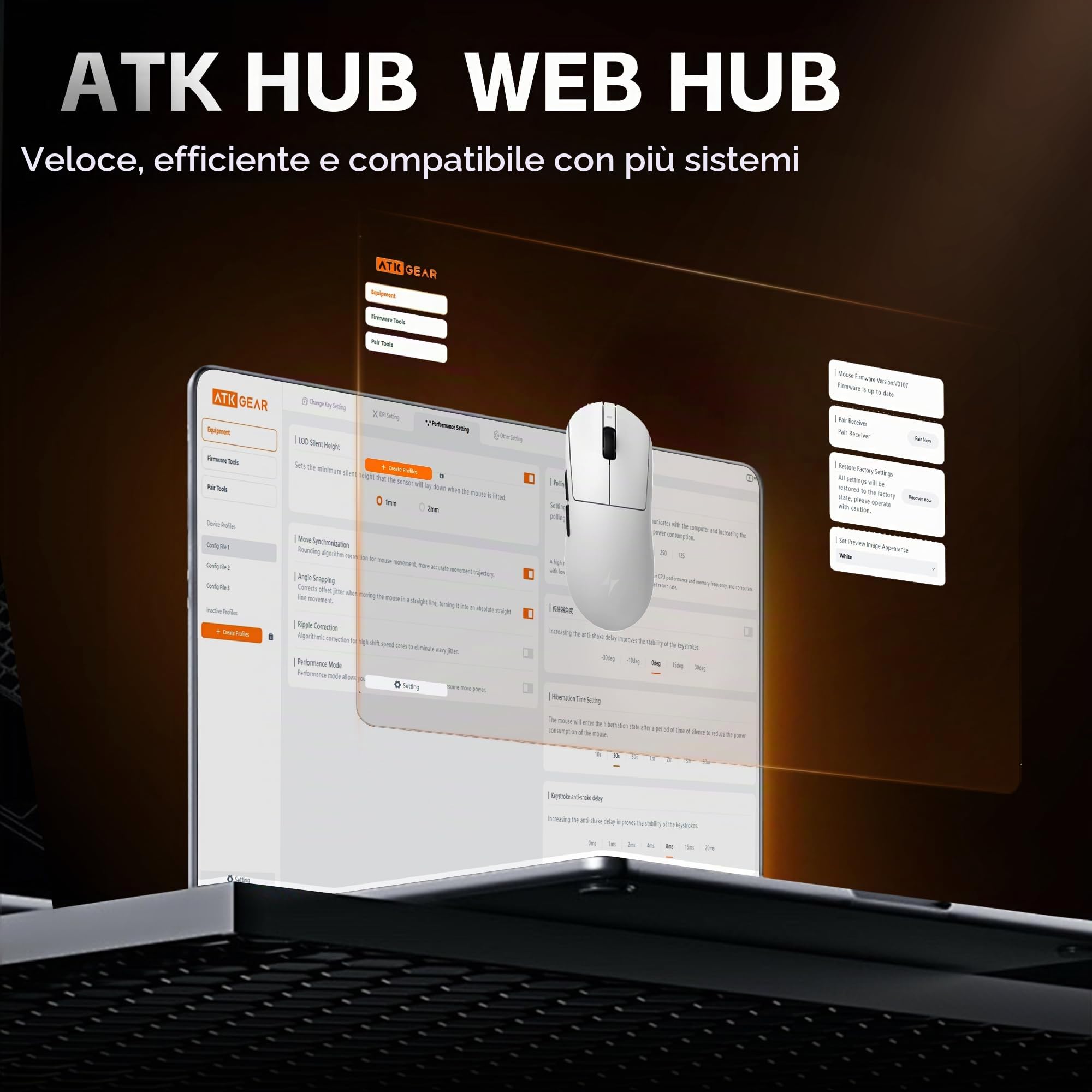 ATK Dragonfly A9 Plus Mouse Gaming Wireless - Nero