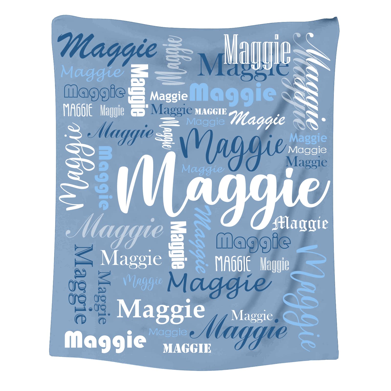 NIBESSER Personalised Baby Blanket with Names Custom Blankets Personalised Baby Gifts Customised Blanket for Boys Girls Newborn Toddlers Kids Adults Mom Dad Family Friends Dogs