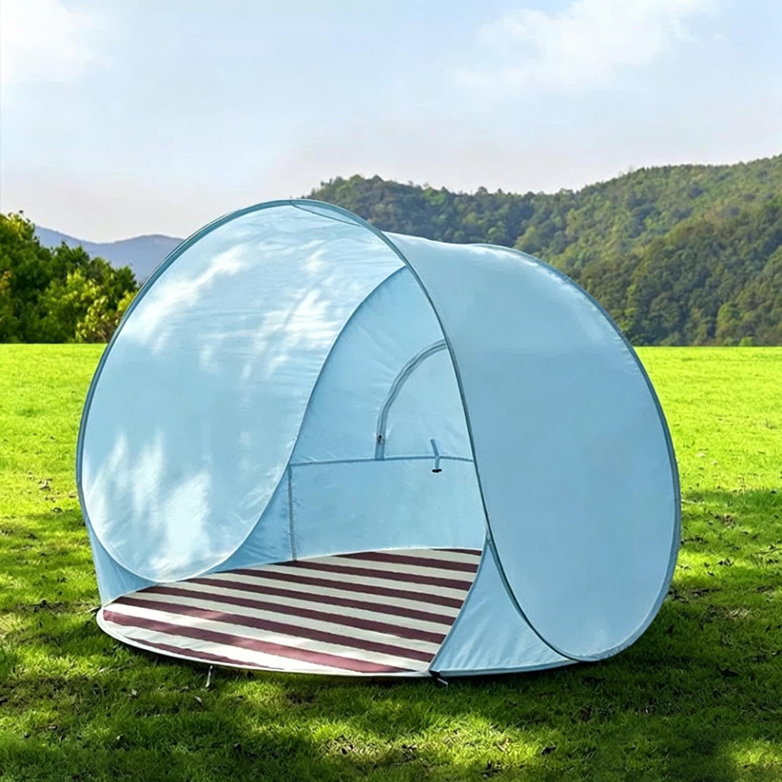 Tenda da spiaggia pop-up, facile da installare, leggera e portatile, niente più scottature in spiaggia, riparo dai raggi UV per famiglie con bambini, adulti, cani, campeggio, piscina, picnic, cortile