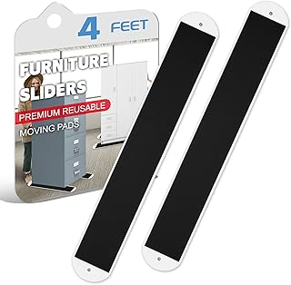 2 Pack Pull Furniture Slides,Large Furniture Sliders,Furniture Movers Sliders,Carpet Movers, Table Desk Movers,for Moving Heavy Furniture,Cabinets,Safes,and More on Carpeted Floors, 4’ Length