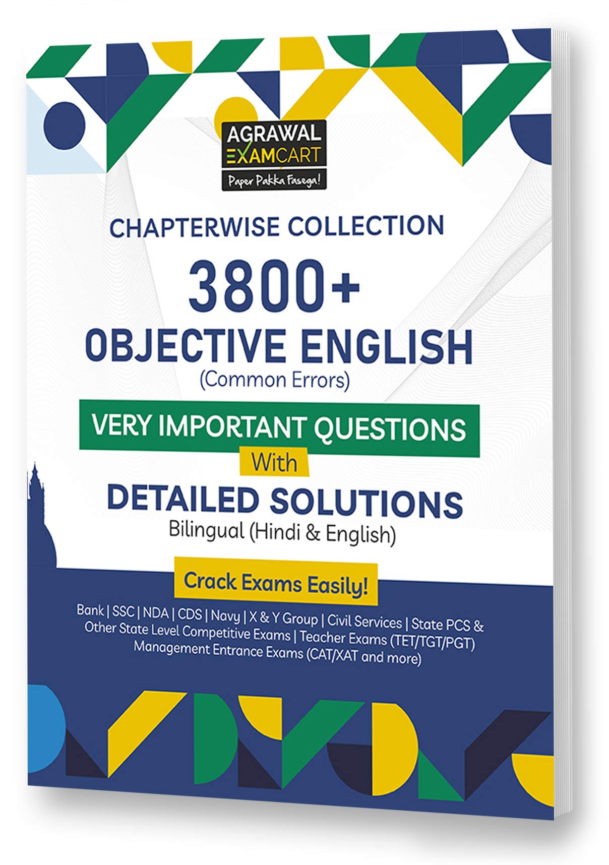 Examcart Latest Objective General English Bilingual (Common Error) Book For All Competition Exams (Bank, SSC, Defense, Management (CAT, XAT GMAT), Railway, Police, Civil Services)