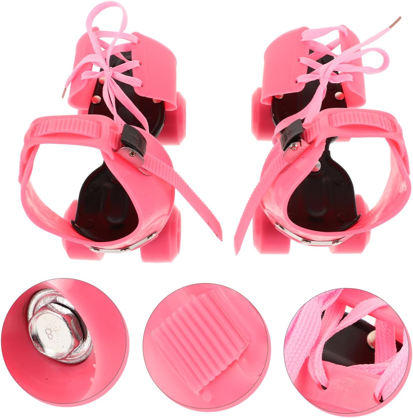 Adjustable Roller Skates for Kids Double Row 4-Wheel Skating Shoes for Boys and Girls Light Up Wheels for Outdoor Fun for Beginners