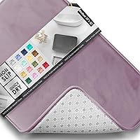 Vista 82 de Clara Clark - Tapete para baño, de espuma viscoelástica, terciopelo y felpa ultra suave, antideslizante, lavable a máquina y de secado rápido, de 17