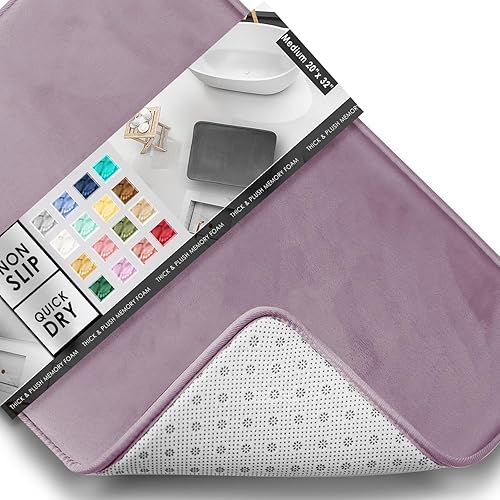 Miniatura 83 de Clara Clark - Tapetes para baño de espuma viscoelástica, terciopelo y felpa ultra suave, antideslizantes, lavables a máquina y de secado rápido,