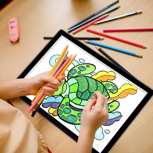 Miniatura 7 de iVAOOZE - Caja de luz recargable A4, almohadilla de luz magnética inalámbrica para trazado, 5 niveles de brillo, mesa de luz para manualidades,