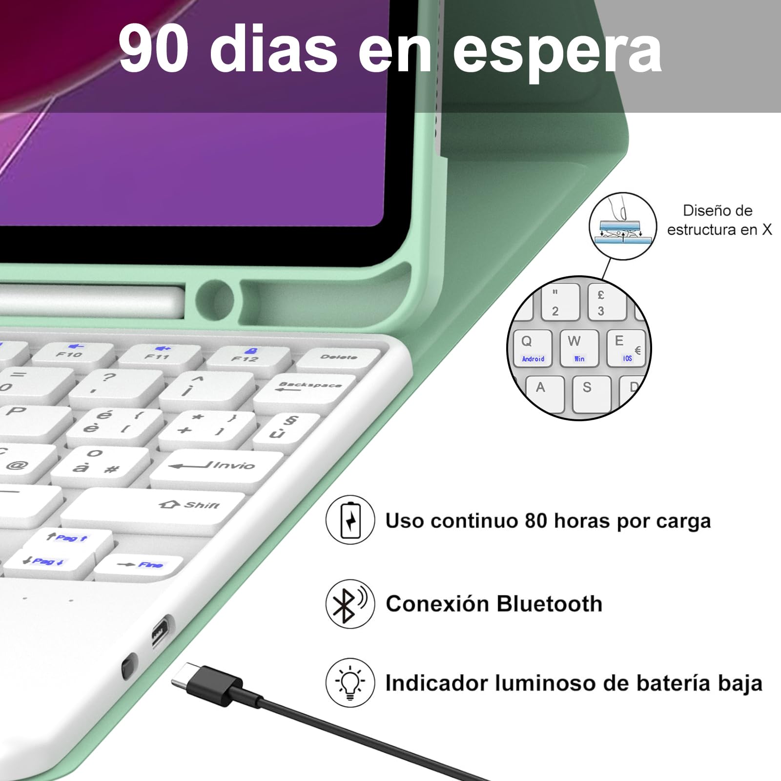 Cover con Tastiera Italiana per Tab M11 11", ZZ112