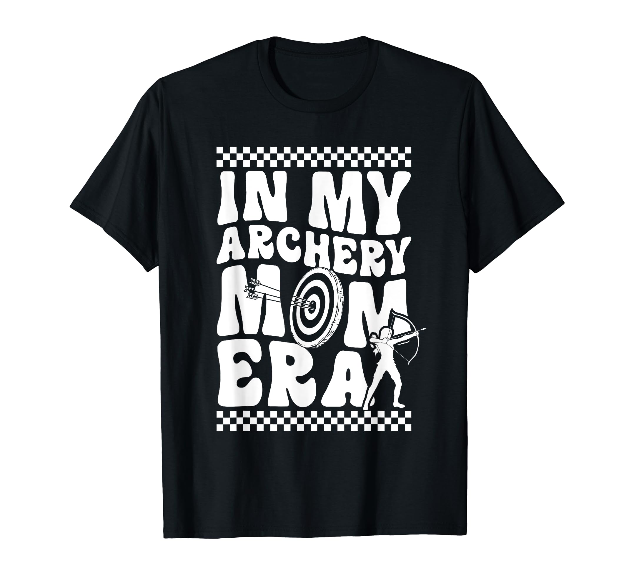 Archery Mom Game Day Vibes Funny Women TeesIn My Archery Mom Era Groovy Mama Mothers Archers T-Shirt