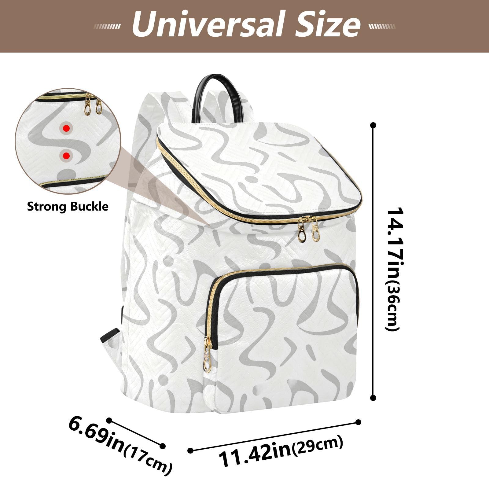 Zaino da donna, 15 l, elegante, per uso quotidiano, leggero, versatile