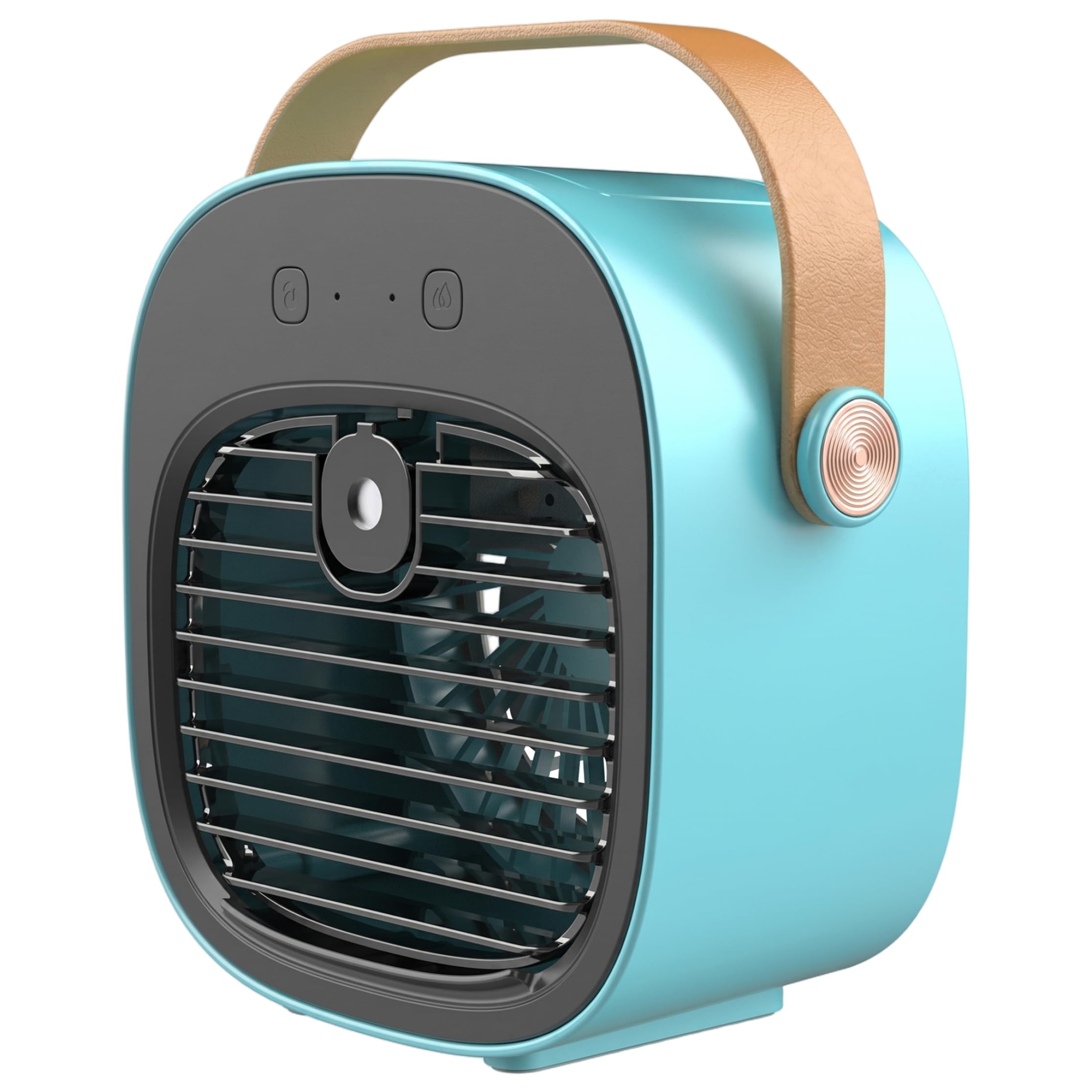 Goutdori Personal Air Conditioner Lake Blue, 3 Speed Portable with Humidifier 4000mAh Rechargeable Quiet Desk Cooler Home Office Car