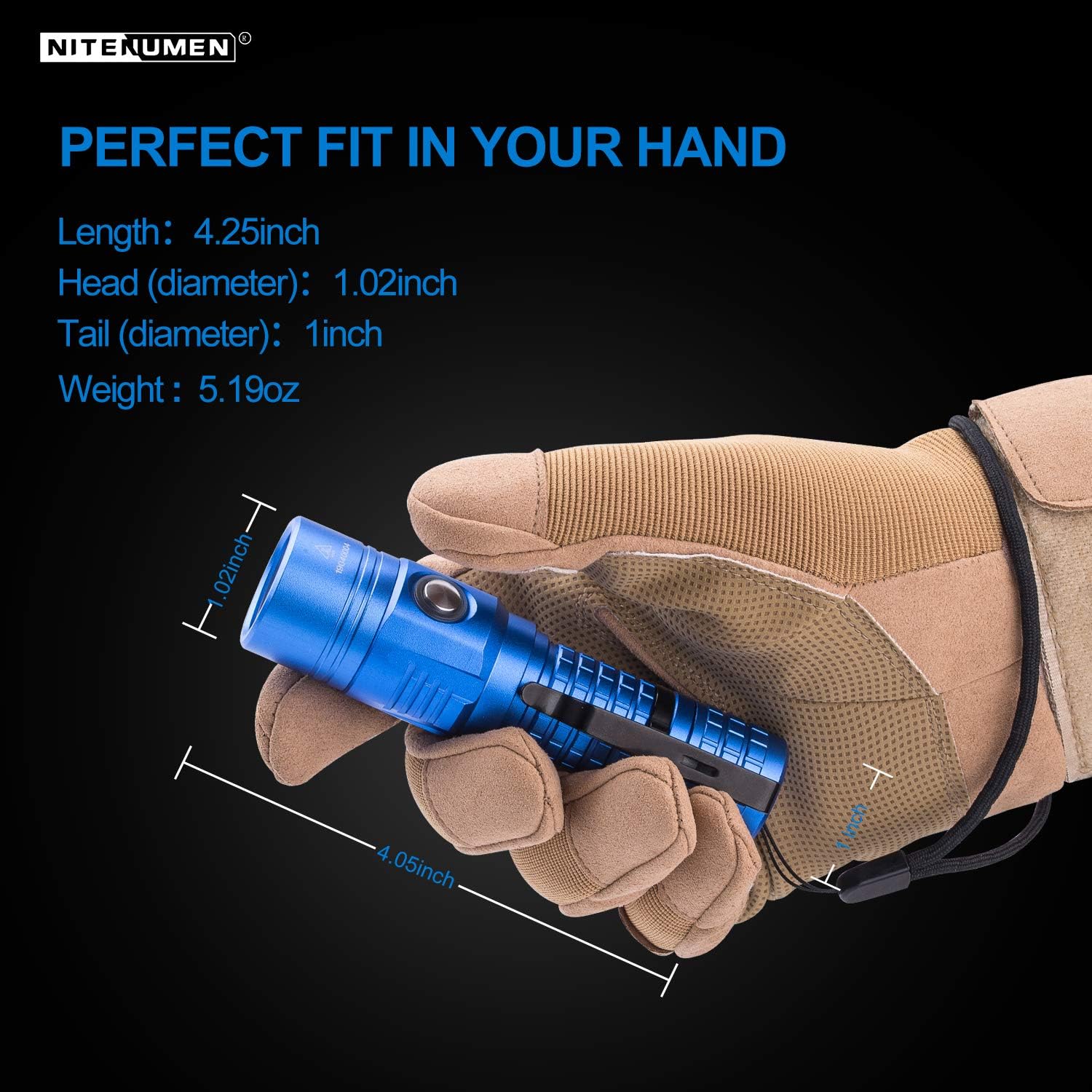 Rechargeable Flashlight Nitenumen Compact Waterproof Photo