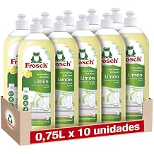 Frosch - Hand Conditioner Liquid Organic Balm Lemon Degreases and Protects Skin Dermatologically Tested - Pack of 10 x 750 ml