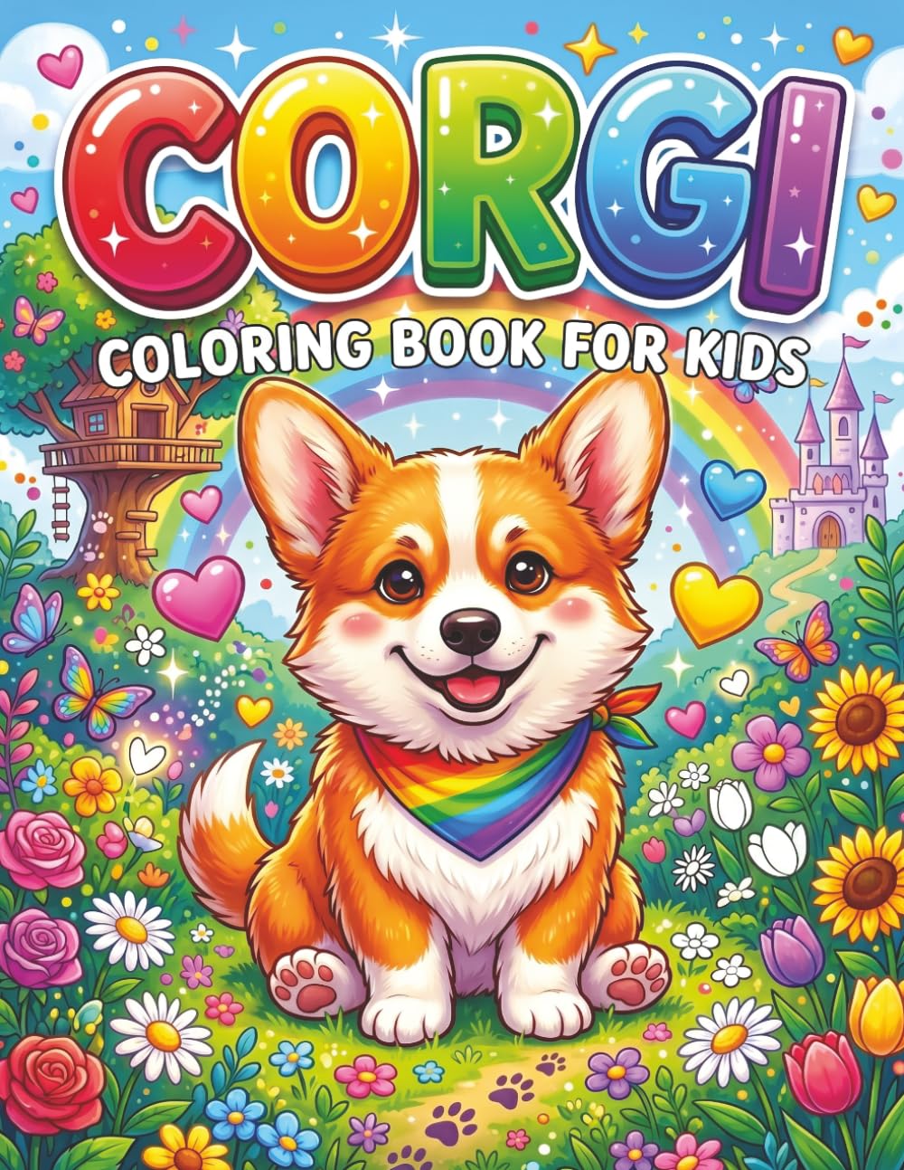 Corgi Coloring Book For Kids: Fun, Cute & Adorable Coloring Adventures