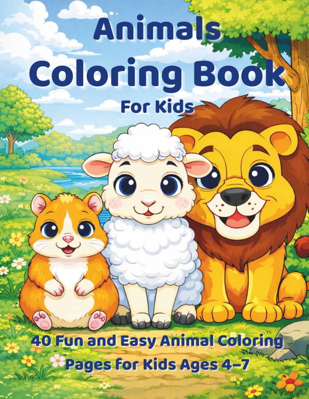 Animals Coloring Book for Kids: Cute and Simple Animal Coloring Pages for Kids Ages 4–7 (MAG Kids Coloring Collection)