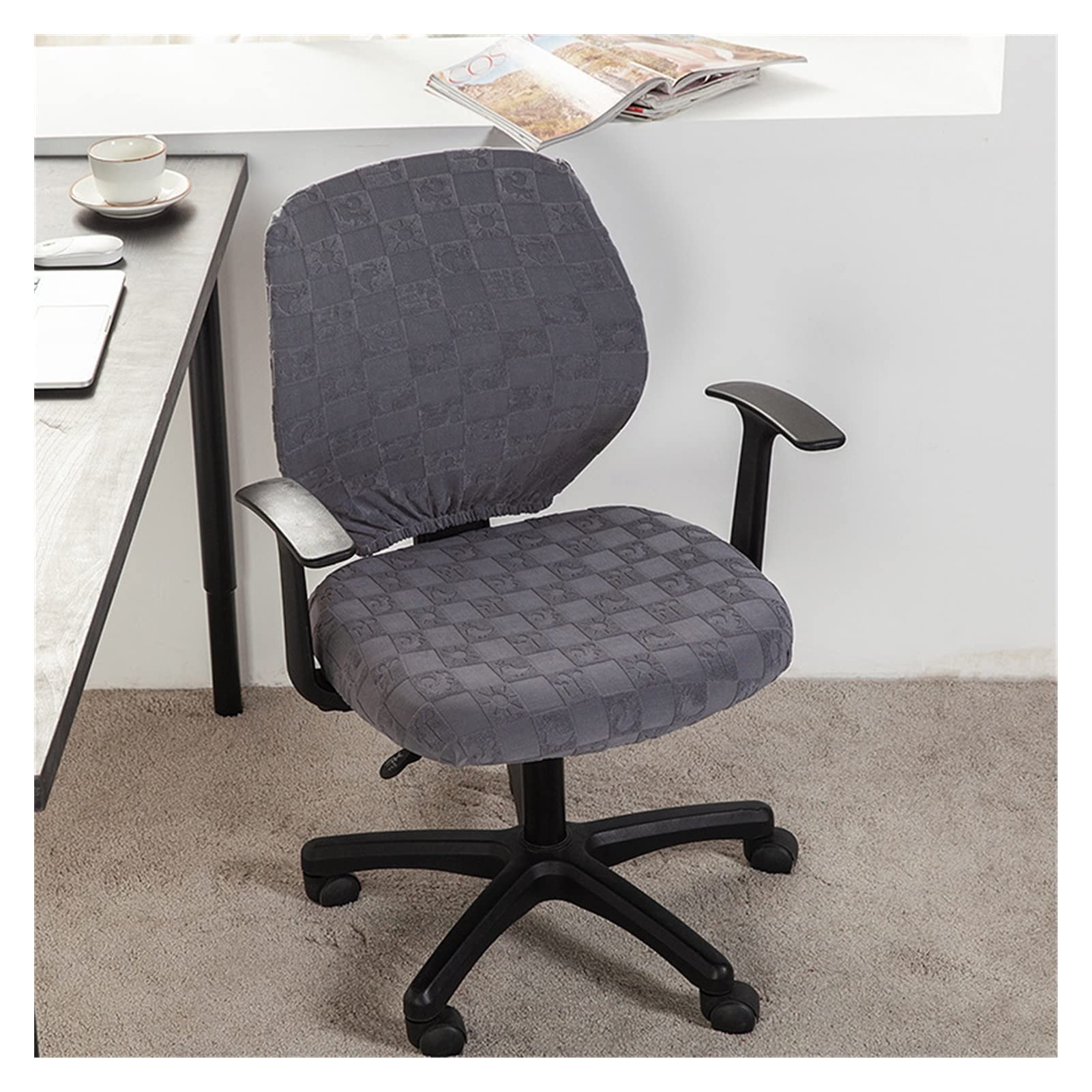 Cubierta de Silla de Oficina Universal Sillón de Silla de Silla de Silla Estiramiento de la Silla de la computadora Funda Protectora de Asiento extraíble Decoración del hogar Fundas sillas