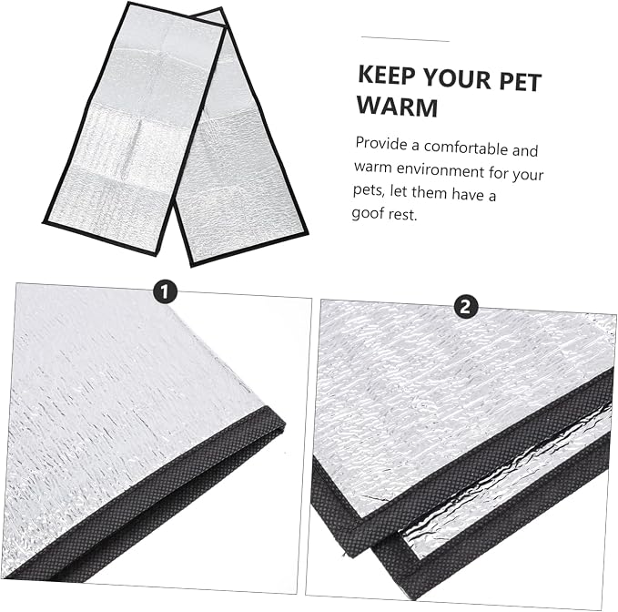 2pcs Pet Heated Pad Reflective Film Insulation Mat for Reptiles miniatura 2