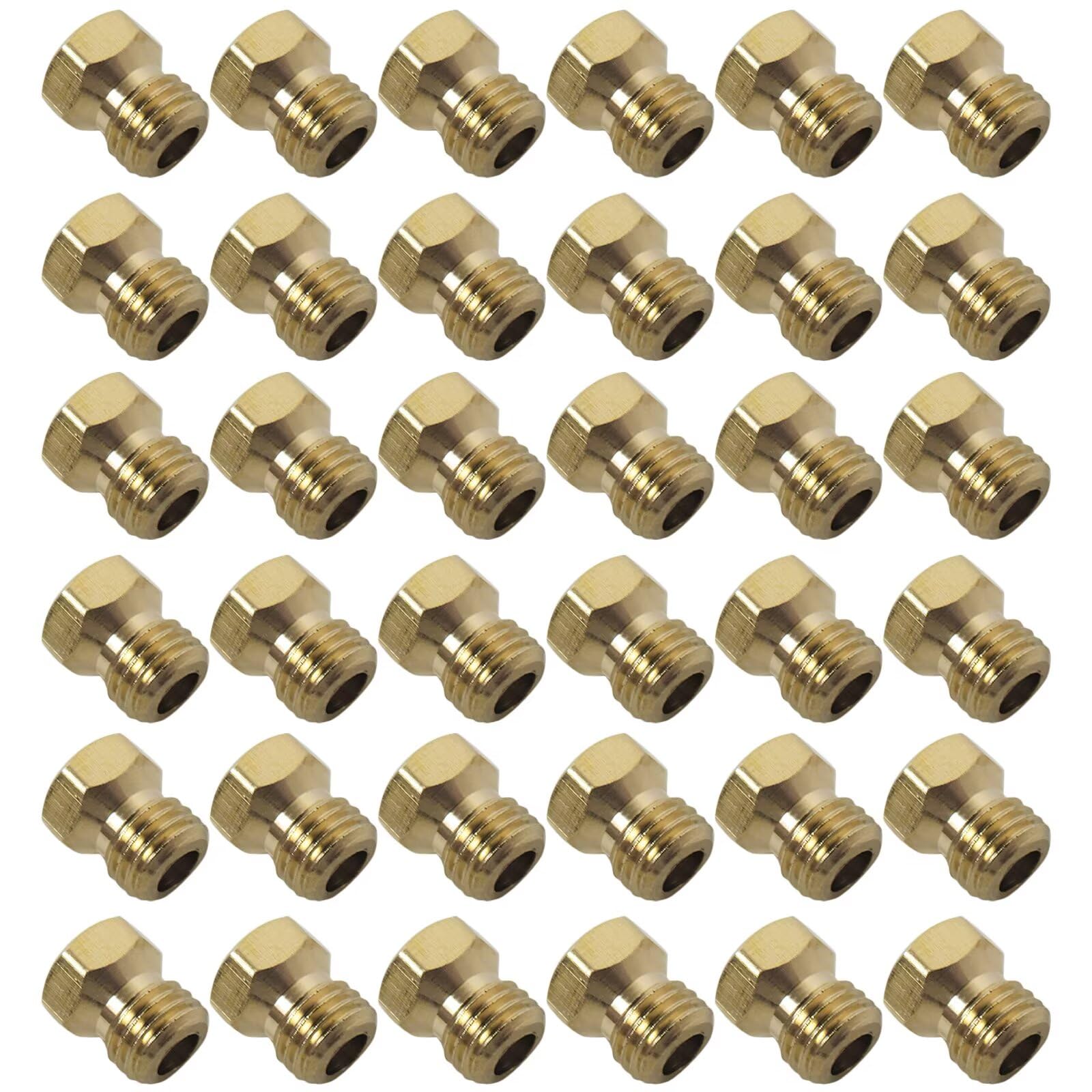 Universal Propane & Natural Gas Conversion Nozzle Set (36 PCS, M6x0.75 Thread) for Gas Ranges and Cooktops, Fits fot Frigidaire/Whirlpool/Samsung Models