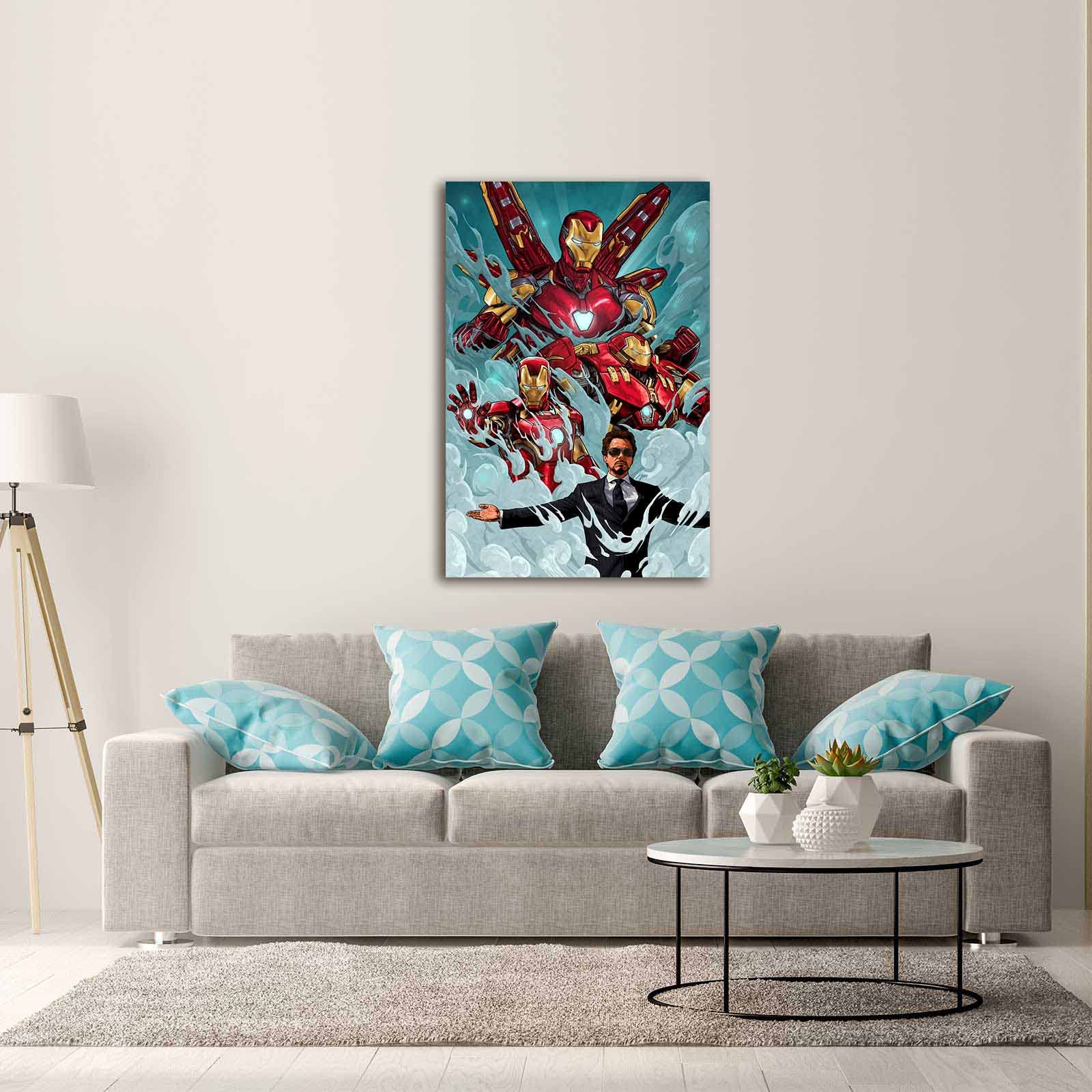 No.277フレーム付きキャンバスアートアベンジャーズアイアンマン
