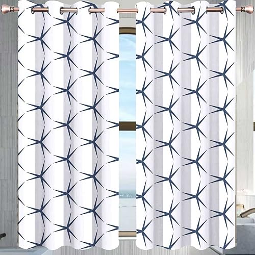 Miniatura 7 de Hermosas cortinas de oscurecimiento de paisaje marino para dormitorio, 2 paneles, cortinas para sala de estudio de 85 pulgadas de ancho x 108